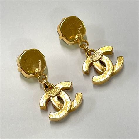 chanel cc logo earrings fake|knockoff chanel earrings.